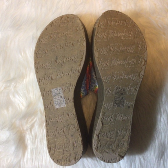 Women’s Blowfish Malibu Size 8.5 Tie-Dye Vegan Platform Slides - Picture 9 of 10